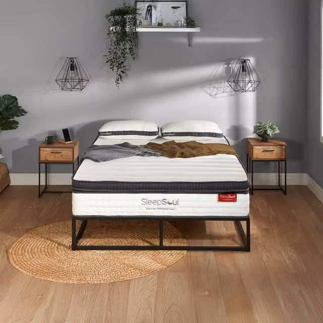 SleepSoul Luna Posturezone 1000 Pocket Ortho Mattress, White, W/D/H: 180 x 200 x 25 cm