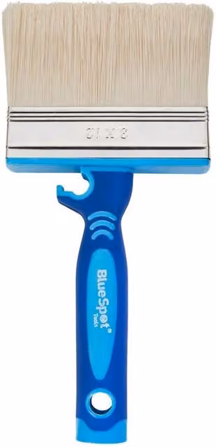 Bluespot Flat Shed and Fence Brush with Steel Bristles, 120mm, Blue and Multicolour
