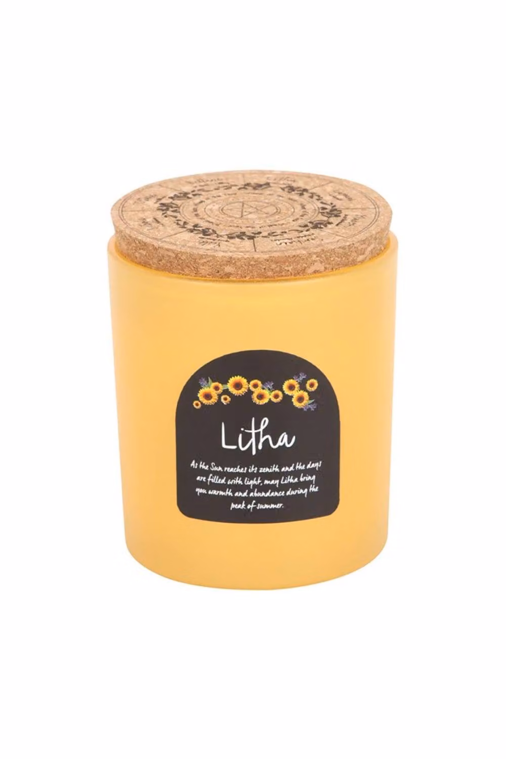 KDMD Litha Wildflower Wheel of the Year Candle in Yellow – 2
