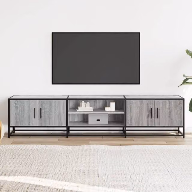 Berkfield Home Grey Sonoma TV Cabinet in Engineered Wood W/D/H: 180 x 35 x 41 cm – 1