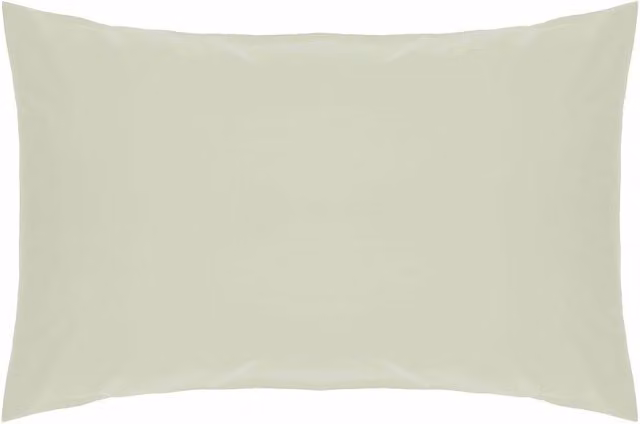 Belledorm Easy Care 200 Thread Count Cotton Polyester Percale Housewife Pillowcase in Green