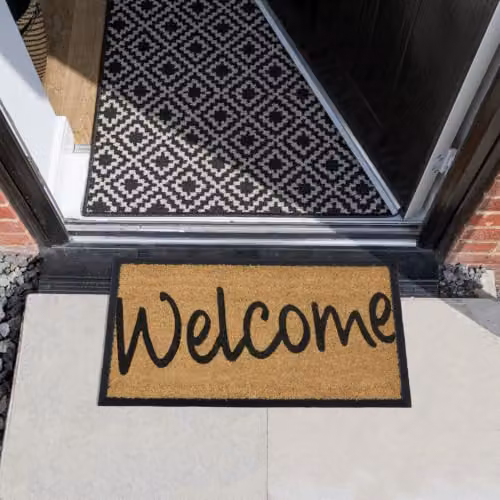 JVL Granite Design Tufted Coir Doormat with Rubber Base, Brown and Grey, W: 40 cm, D: 70 cm – 6
