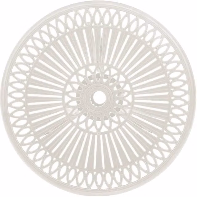 Berkfield Home Round White Cast Aluminium Garden Table W/D/H: 62 x 62 x 65 cm