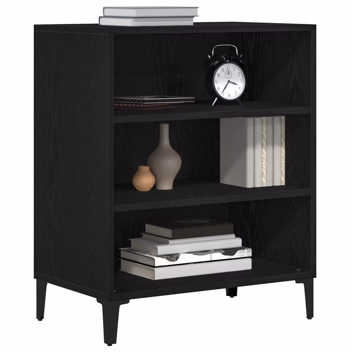 Berkfield Home Black Oak Sideboard, W/D/H: 57 x 35 x 70 cm – 2