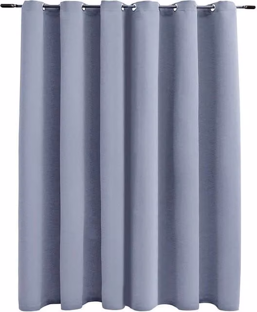 Berkfield Home Grey Blackout Curtain with Eyelets W: 290 cm, H: 245 cm – 1