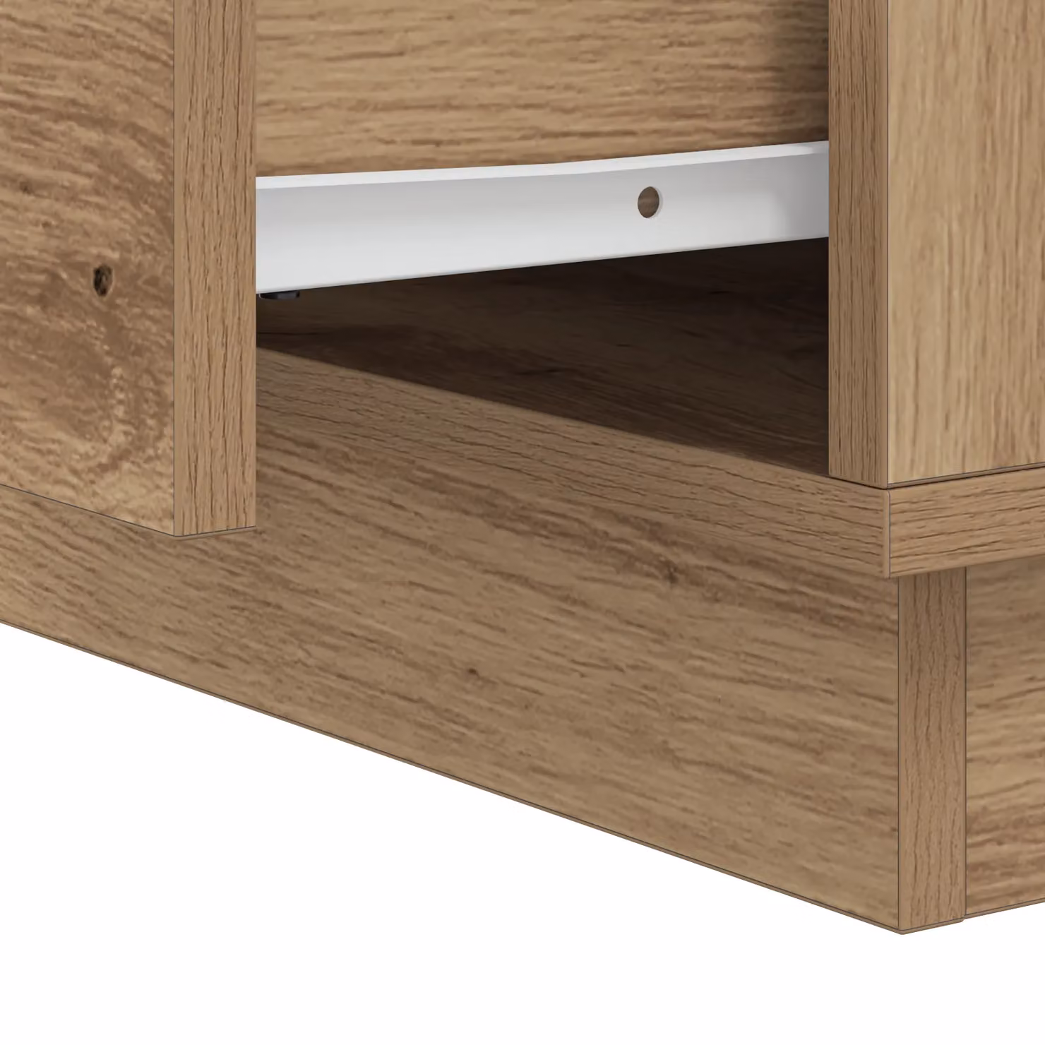 Berkfield Home Bedside Cabinet in Artisan Oak with Integrated LED Lights and Soft Close Drawers, W/D/H: 39 x 34.5 x 50 cm – 3