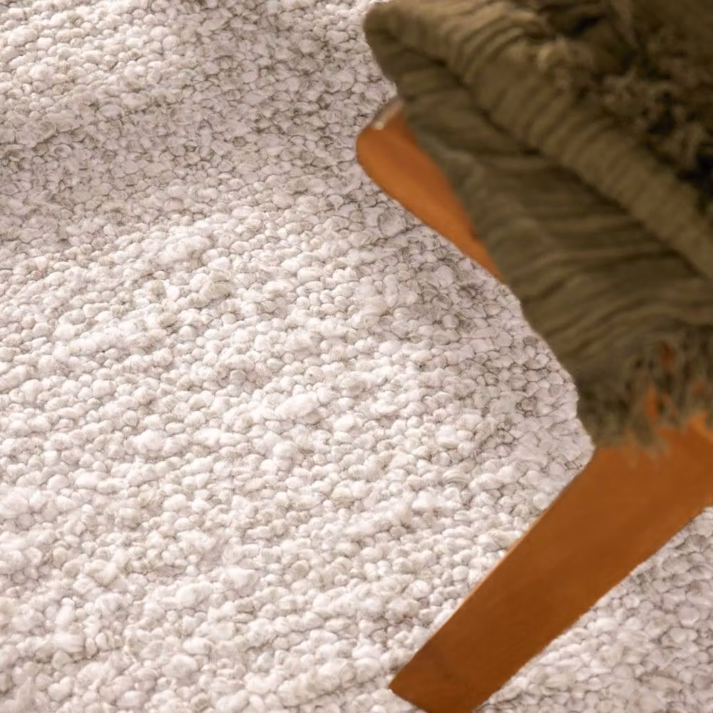 Ted Baker Portobello Handwoven Plain Living Room Rug in White, W: 200 cm, D: 290 cm – 2