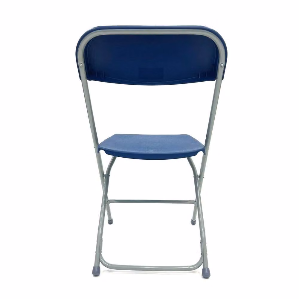 FORGEVIO Blue Metal and Plastic Folding Chairs – 4