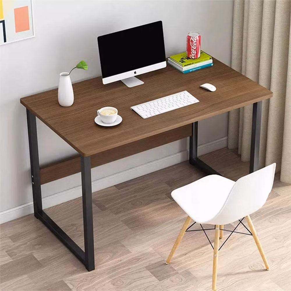 Nordara Brown Multi-purpose Computer Desk and Study Workstation, W: 100 cm, D: 100 cm, H: 73 cm – 3