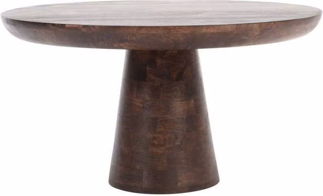 IH Design Round Mango Wood Coffee Table in Brown, Diameter: 80 cm, Height: 45 cm – 1