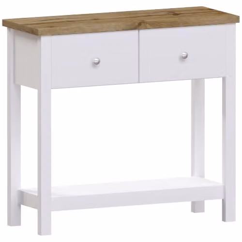 Vida Designs Arlington 2 Drawer Console Table in White – 1