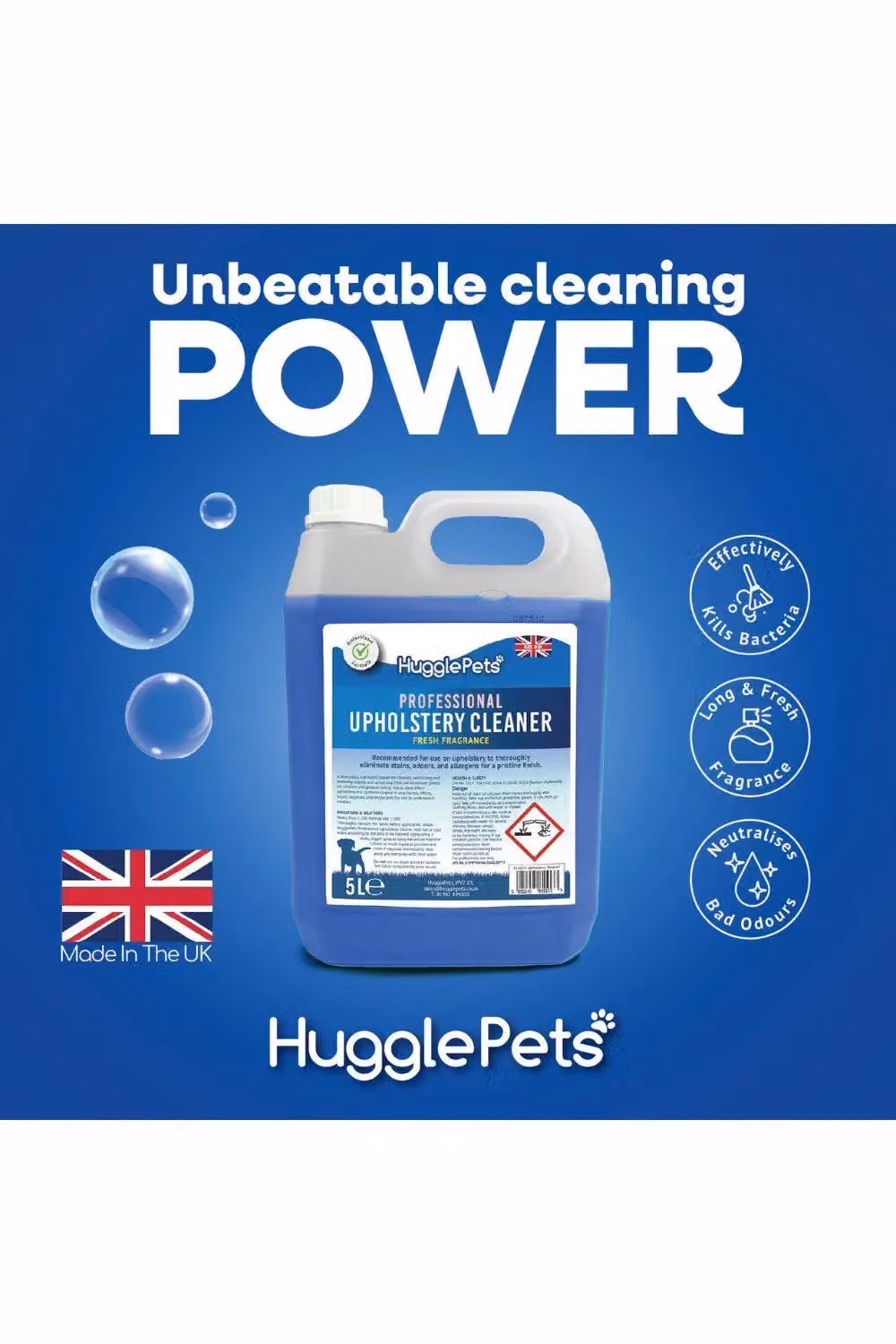 HugglePets Domestic Upholstery Cleaner, 5L, Blue – 3