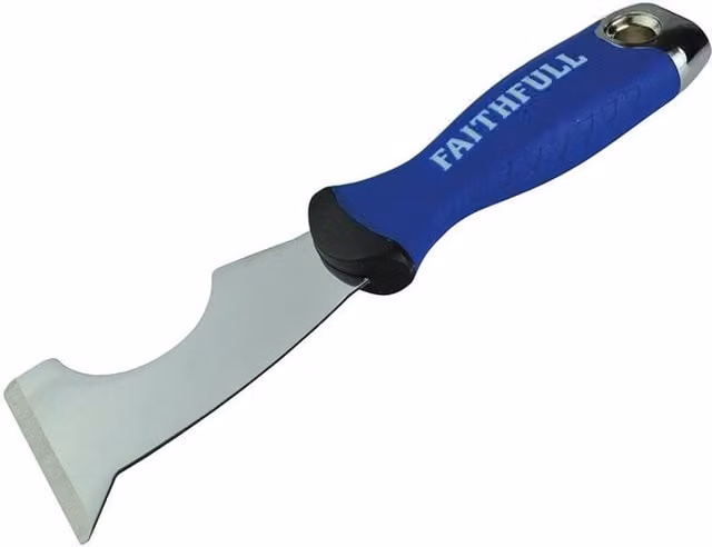 Faithfull Soft Grip Decorator's 4-in-1 Tool in Multicolour
