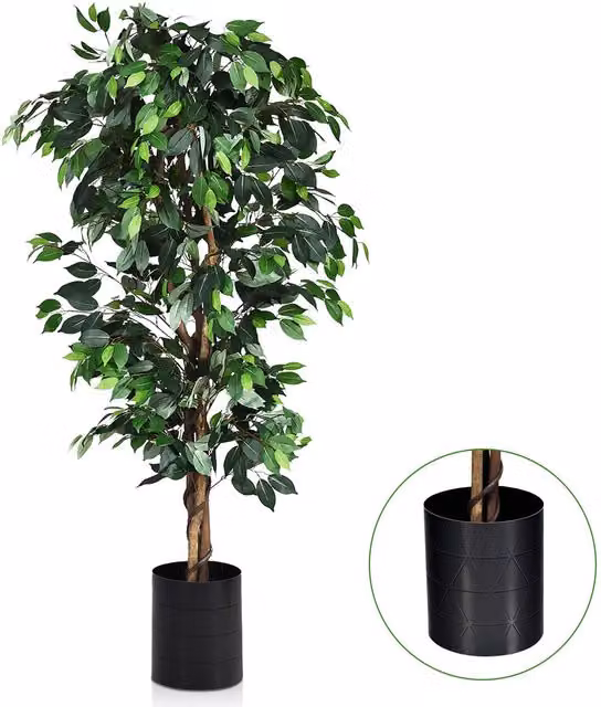 Costway 180cm Green Ficus Artificial Tree Houseplant – 1