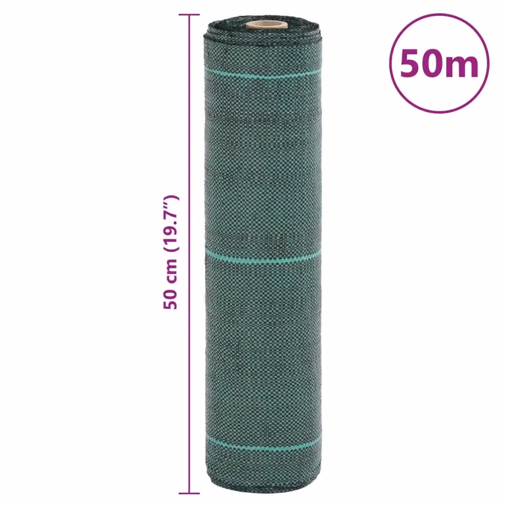 Berkfield Home Green Plastic Weed Membrane for Planters, W: 0.5 m, L: 50 m – 4