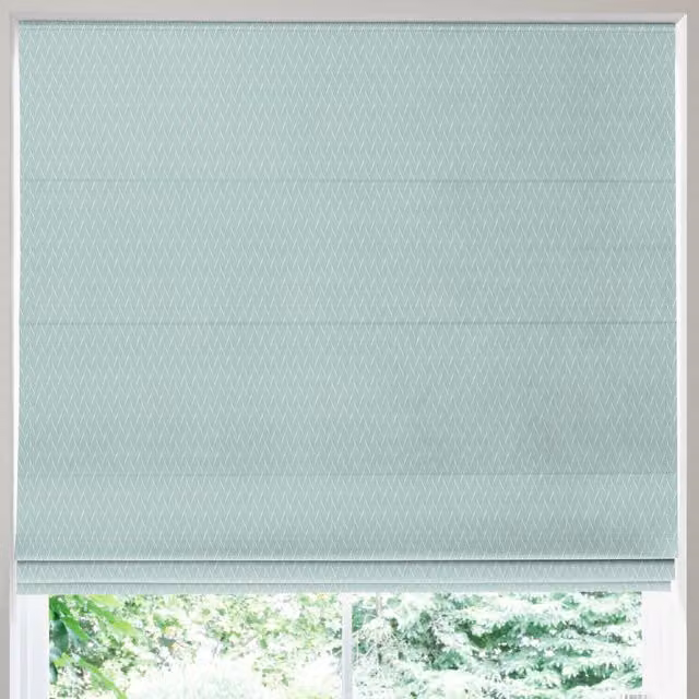 Simply Collection Blackout Roman Blind in Blue Turquoise Plain Textile
