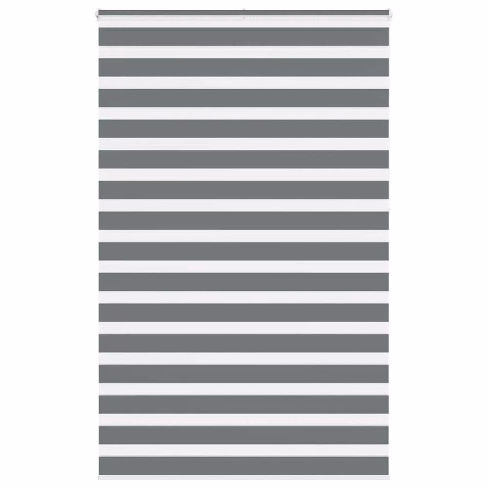 Berkfield Home Zebra Day and Night Blind in Dark Grey, W: 150 cm, H: 230 cm – 2