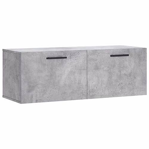 vidaXL Wall Cabinet in Concrete Grey, W/D/H: 100 x 36.5 x 35 cm