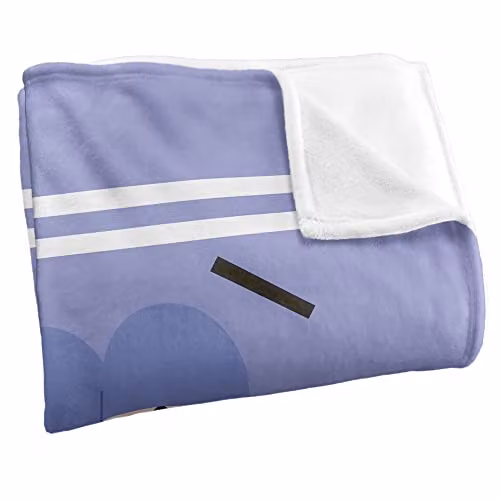 LOGOVISION White Striped Fleece Throw Blanket, W/D/H: 152 x 127 cm – 2