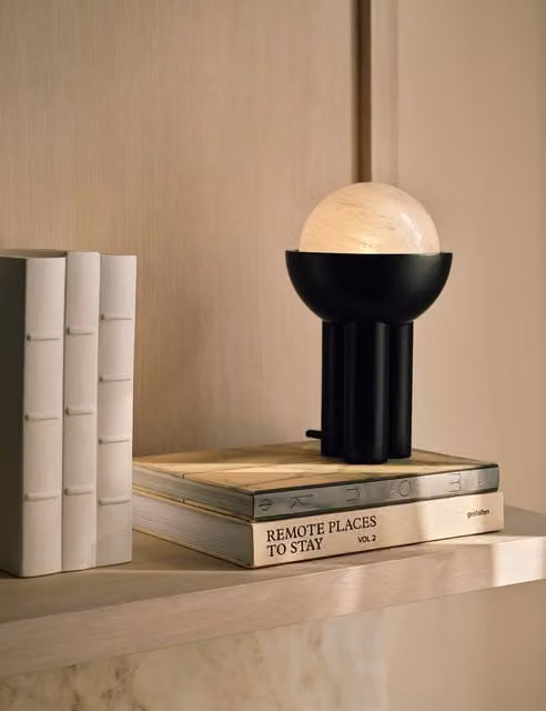 M&S x Kelly Hoppen Globe Table Lamp in Black