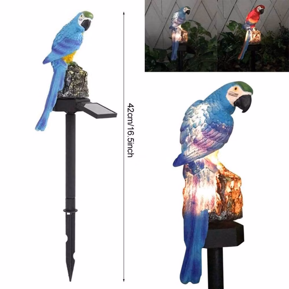 NESTLUNE Parrot LED Solar Garden Light in Blue with Dusk Sensor and Ground Spike – 2
