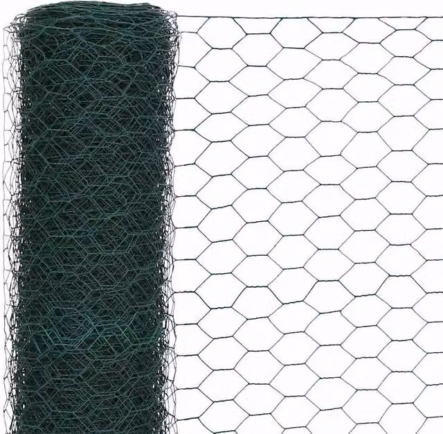 Berkfield Home Green PVC Coated Steel Chicken Wire Fence, 25 x 1.5 m – 1