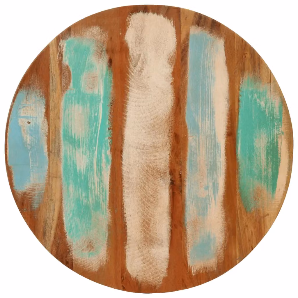 Berkfield Home Industrial Rectangular Coffee Table in Multicolour Reclaimed Wood and Steel, W/D/H: 50 x 35 x 35 cm – 3