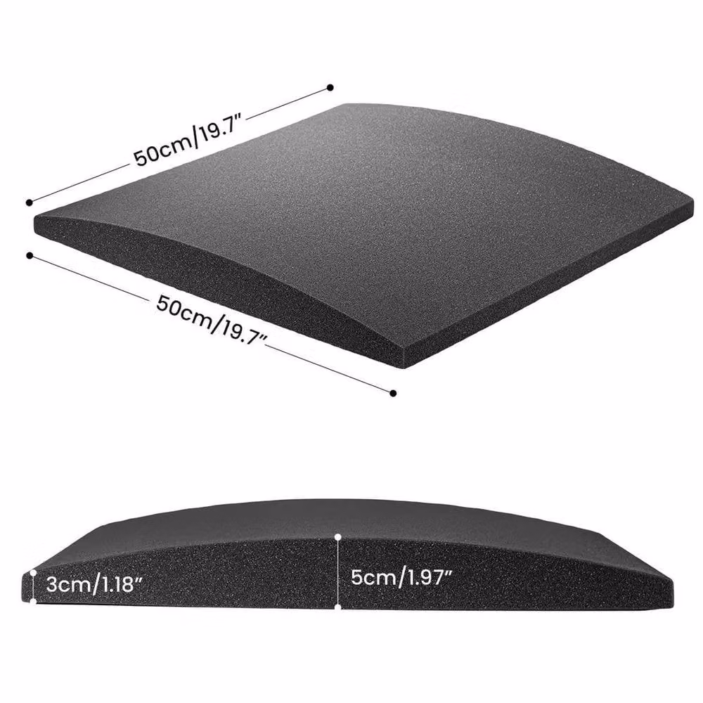 FLAVORA Black Foam Sofa Cushion Support, Pack of 2, W/D/H: 50 x 50 x 5 cm – 1