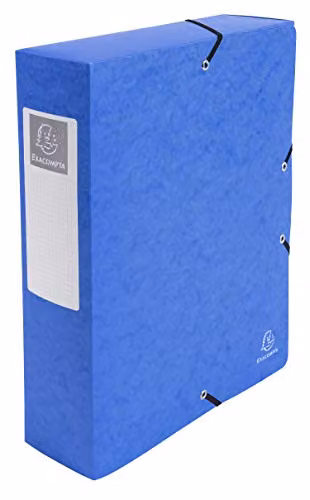 Exacompta ExaBox A4 Blue Paper Filing Box with 8cm Spine