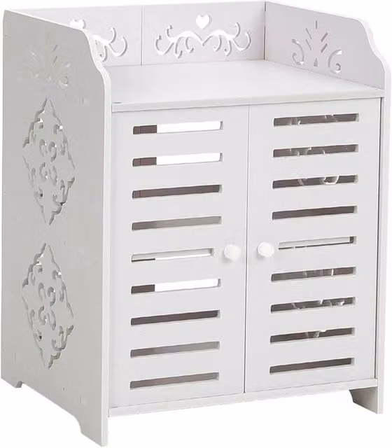 Hinsinc 3-Tier Wooden Shoe Rack Storage Shelf Unit in White, W/D/H: 50 x 53 x 50 cm