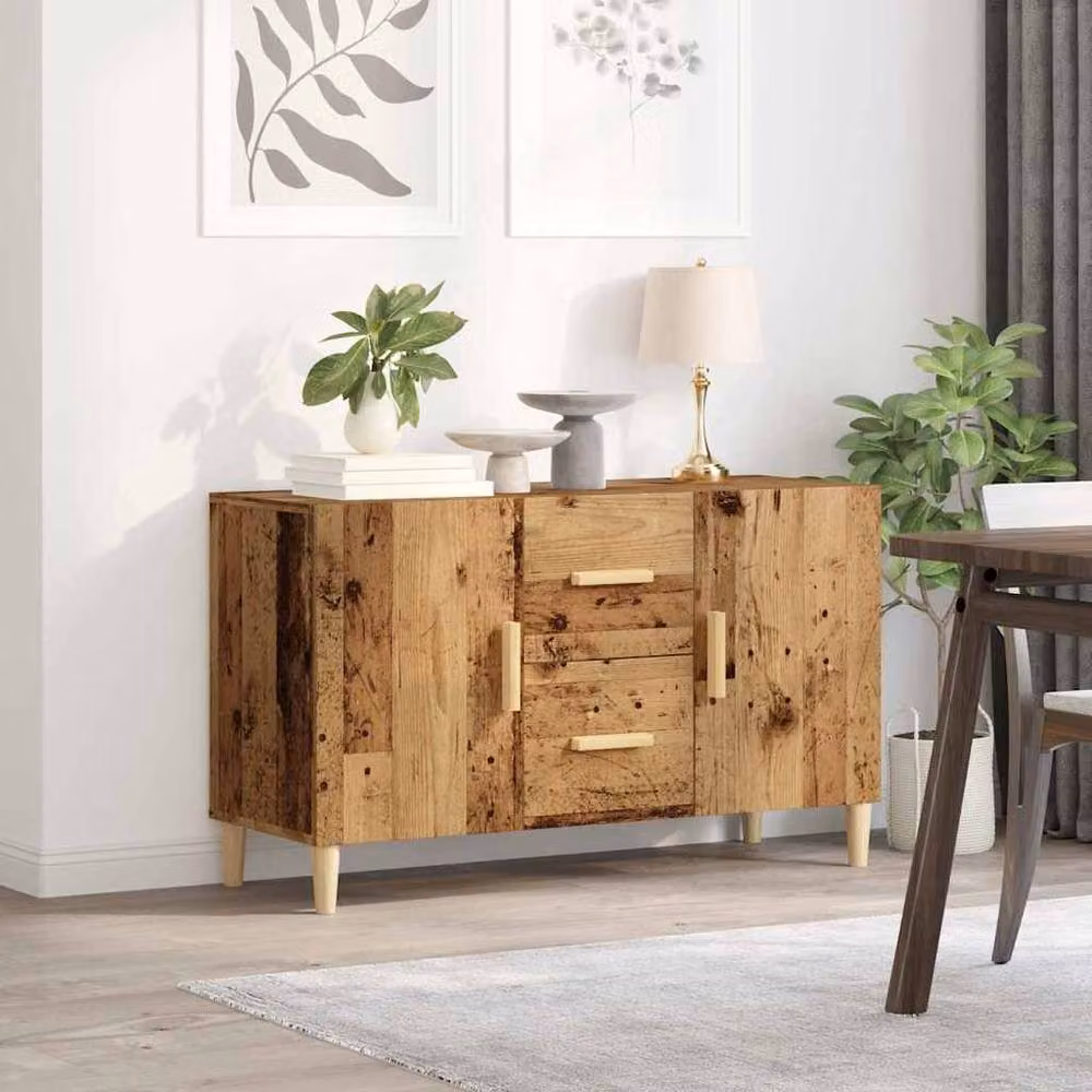 Berkfield Home Old Wood Sideboard in Brown, W/D/H: 100 x 36 x 60 cm – 3