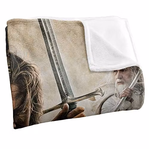 LOGOVISION Lord of the Rings Return of the King Super Soft Throw Blanket, W/D/H: 152 x 127 cm, White/Multicolour – 2