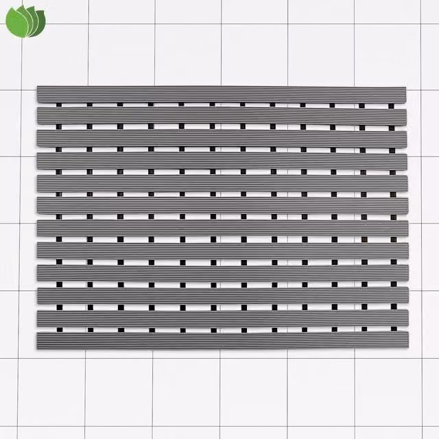 Oseasons Non-Slip Quick-Drying Slatted Shower Mat in Grey, W/D/H: 61 x 43 x 1 cm – 1