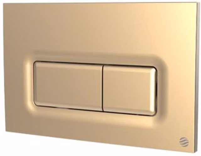 Thomas Dudley Dudley Reef Dualflush Pneumatic Flush Plate in Satin Brass Gold
