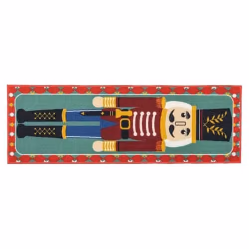 JVL Nutcracker Christmas Washable Non-Slip Runner, Multicolour, W: 50 cm, L: 150 cm – 1