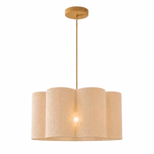 CGC Lighting Caterina Scalloped Drum Lampshade in Beige, Width: 40 cm – 2