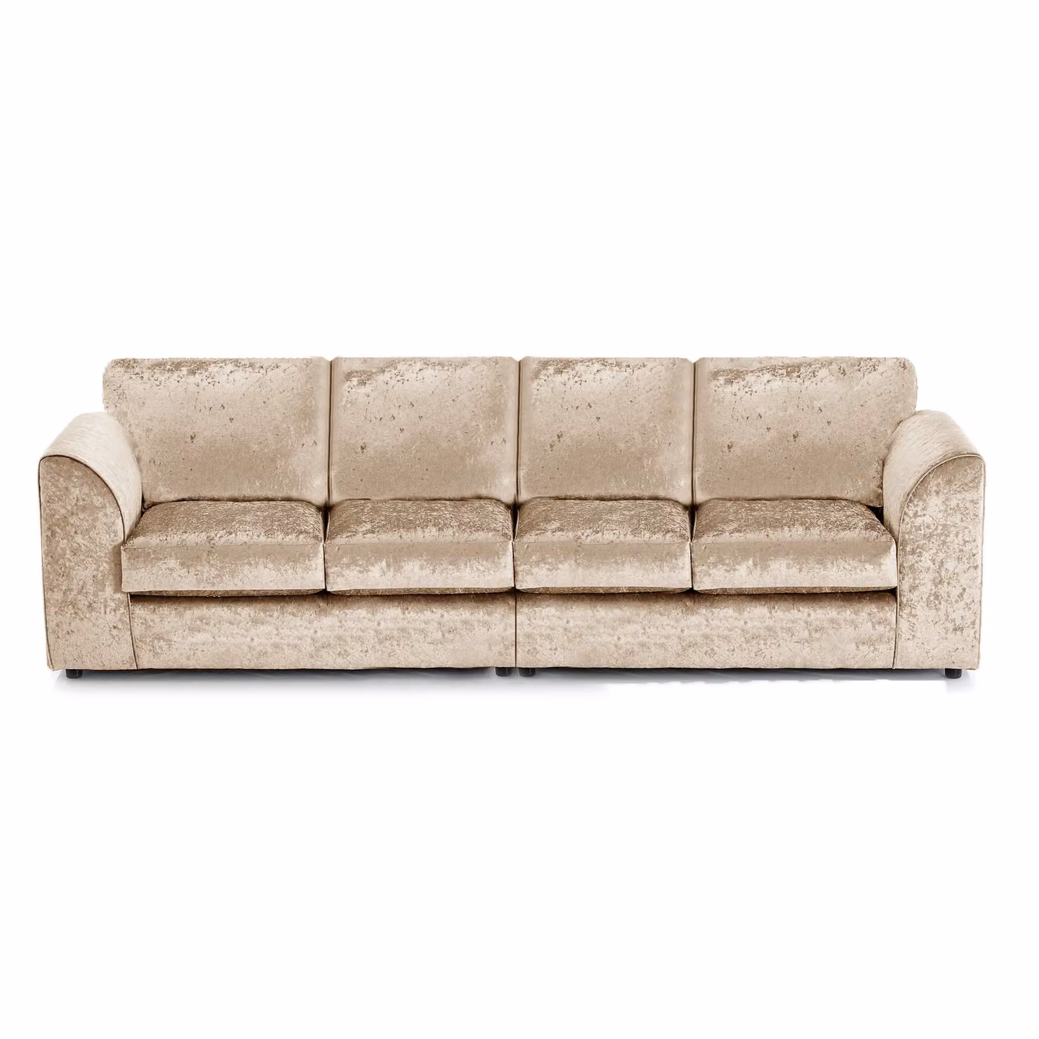 Furnishings For Less UK Crystal Crushed Velvet 4 Seater Sofa in Beige – 2