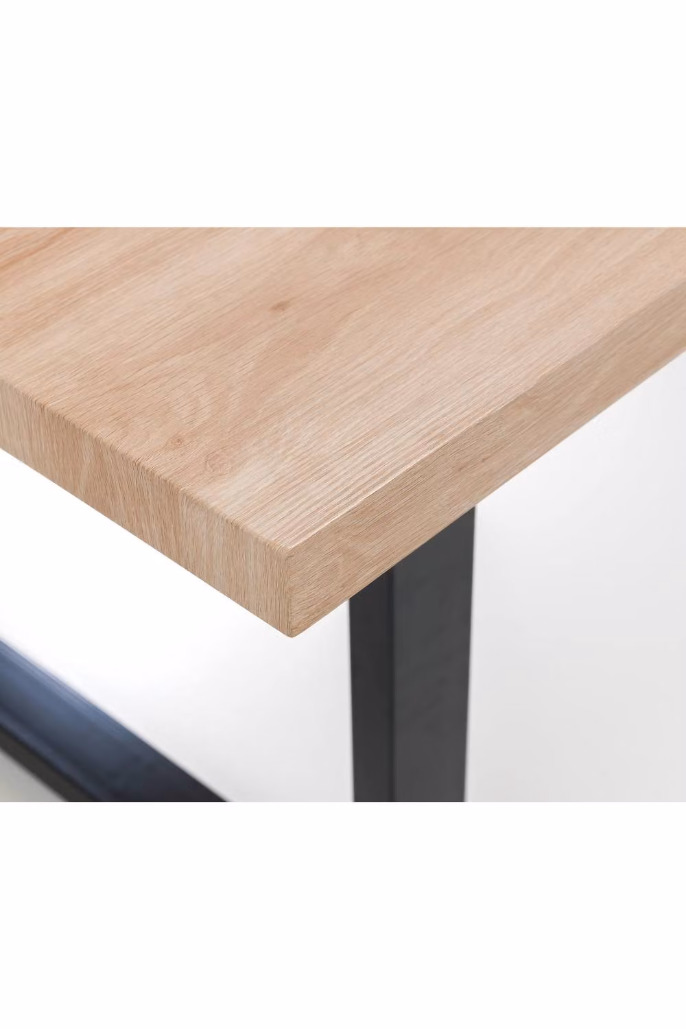 Julian Bowen Berwick Rectangular Oak and Black Industrial Dining Table – 3