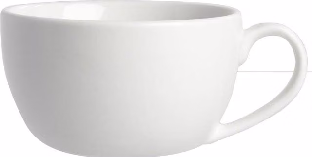 Shop4allsorts Set of 6 White Porcelain Cappuccino Mugs, 350 ml