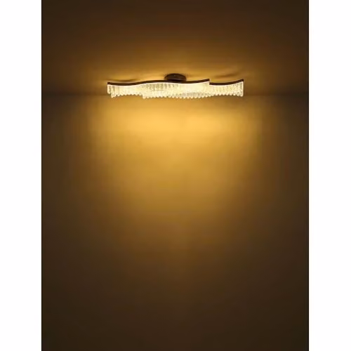 Globo Lighting LED Crystal Ceiling Lamp in Grey and Silver – 4