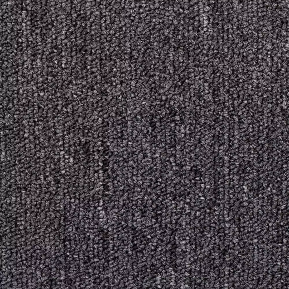Berkfield Home Non-Slip Self-Adhesive Carpet Stair Treads, 15 Pieces, Anthracite, W: 65 cm, D: 24 cm, H: 4 cm – 5