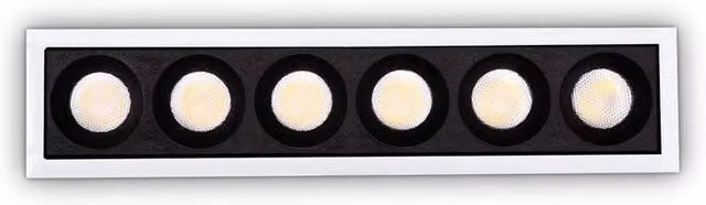 Netlighting Lika 20W 6x LED Recessed Downlight, White, 3000K Warm White – 2