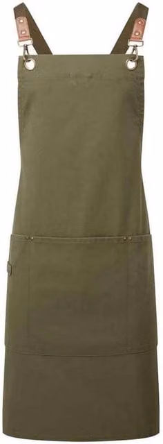 Premier Cross Back Bib Apron in Green – 1