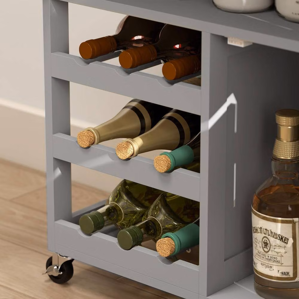 Wyld Haus Lehari Grey Rolling Kitchen Island with Drawer – 8