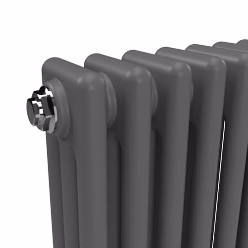 Lux Heat Anthracite Grey Vertical 3 Column Traditional Steel Radiator, H: 180 cm, W: 47 cm – 3