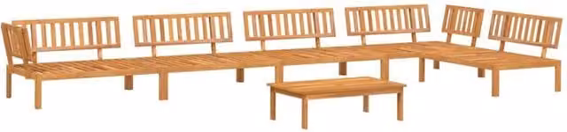 Berkfield Home 6 Piece Garden Pallet Sofa Set in Brown Solid Acacia Wood