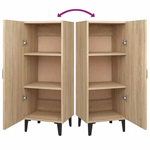 vidaXL Sonoma Oak Sideboard in Brown, W/D/H: 34.5 x 34.5 x 90 cm – 3