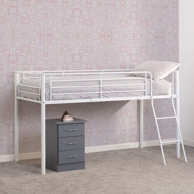 Seconique Kora Mid Sleeper Bed in White