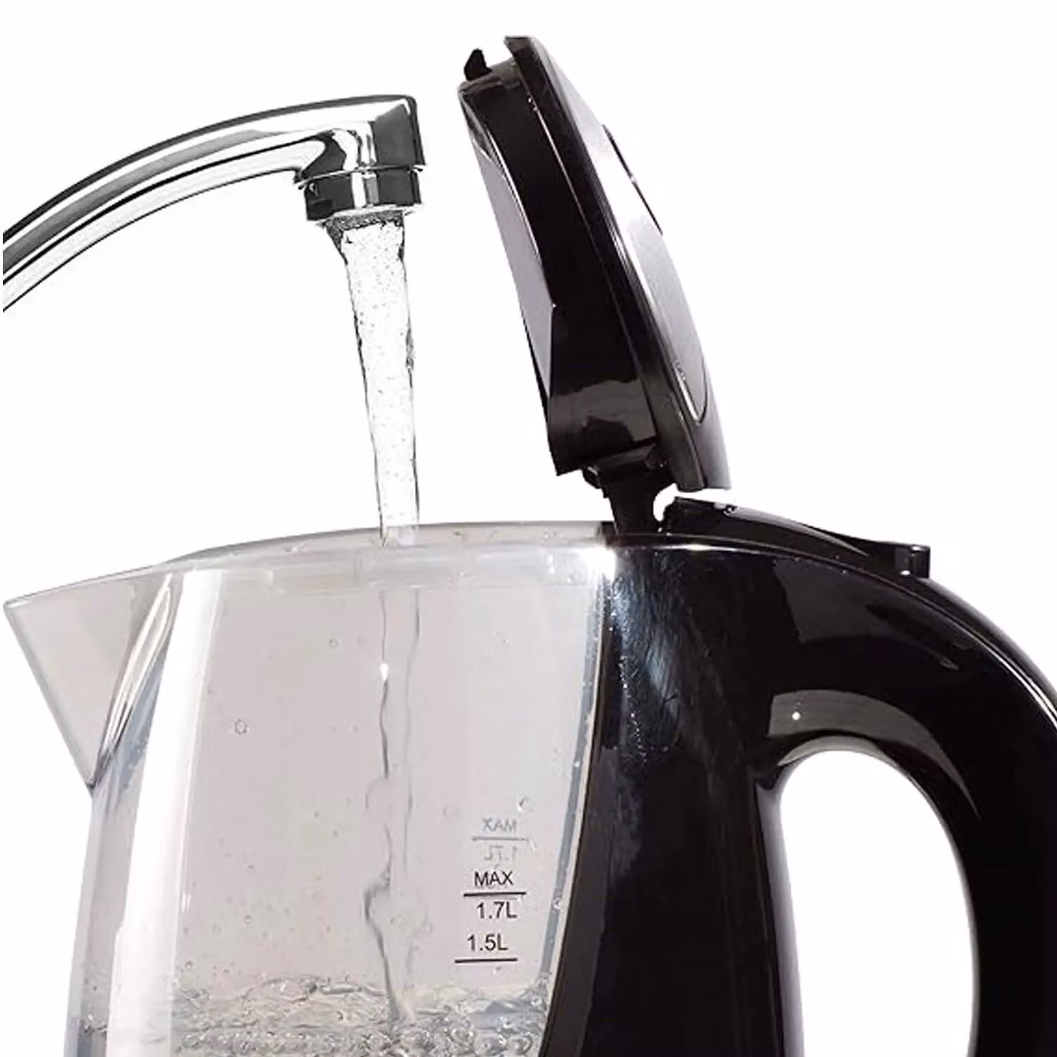 Daewoo LED Colour Changing Glass and Stainless Steel Kettle with 1.7 l Capacity, Black – 8