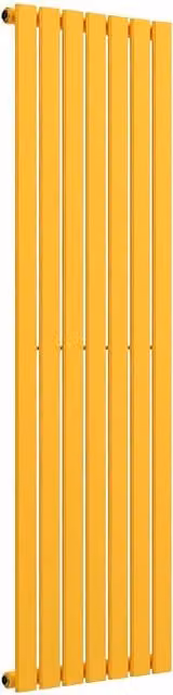Lux Heat Flat Coloured Vertical Radiator in Sunflower Yellow, H: 160 cm, W: 49 cm
